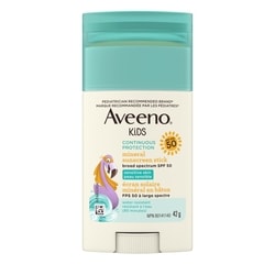 Aveeno Kids Continuous Protection Mineral Sunscreen Stick SPF 50 Sensitive Skin 42 g, $47.60/100g