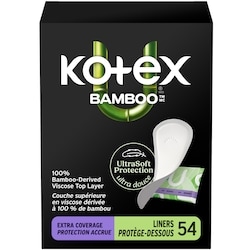 Kotex Bamboo Wrapped Liners, Light Absorbency, Extra Coverage, 54 Count 54 ea, $0.26/1ea