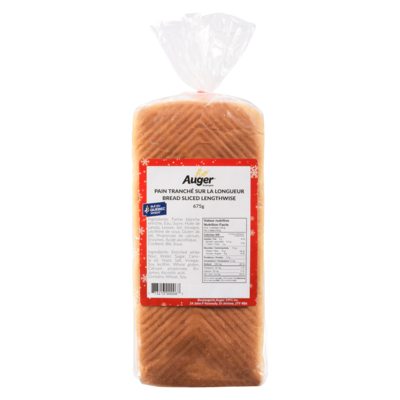Auger Bread Sliced Lengthwise 675 g, $0.86/100g