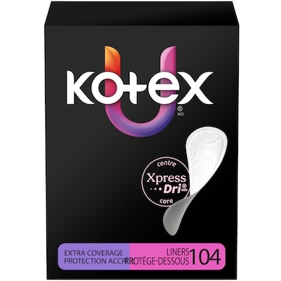 Kotex Daily Wrapped Liners, Light Absorbency, Extra Coverage, 104 Count 104 ea, $0.14/1ea