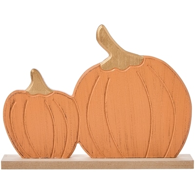 null Wooden Pumpkins Decoration - Orange 2 ea, $12.00/1ea