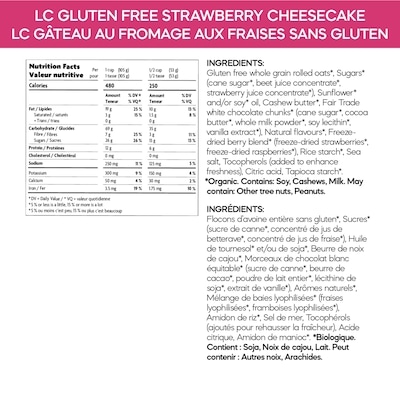 Granola Sans Gluten biologique Gateau au fromage auz fraises Love Crunch sac de 284 g