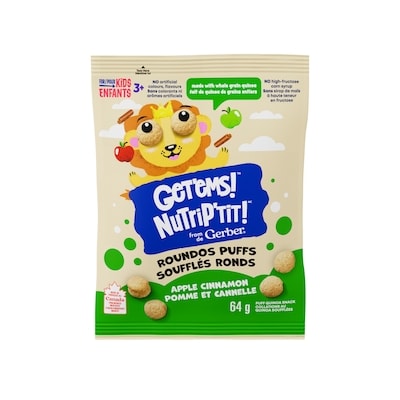 Nestlé Roundos soufflés, pomme et cannelle 64 g, 9,36 $/100g