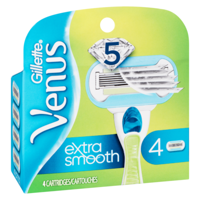 Lames de rasoir gillette extra doux pour femmes, 4 cartouches