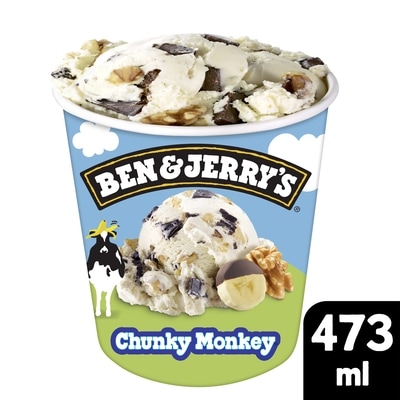 Ben & Jerry's Ice Cream Pint Chunky Monkey Banana 473 ml, $1.16/100ml