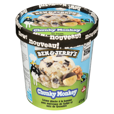 Ben & Jerry’s Crème glacée Chunky Monkey 473 ml, 1,16 $/100ml