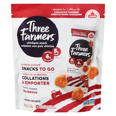 Three Farmers Multipack BBQ Pois Chiches 5x140.0 g, 5,00 $/100g