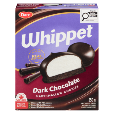Dare Whippet Marshmallow Cookies, Dark Chocolate 250 g, $2.00/100g