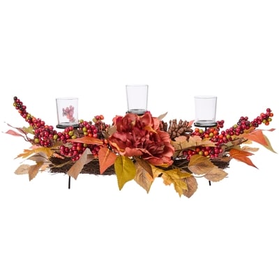null Fall Leaf 3 Candleholders Centrepiece 1 ea, $29.00/1ea
