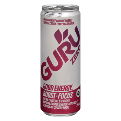 Guru Energy Drink Zero Dragon Fruit Cherry Sorbet 355 ml, $1.26/100ml