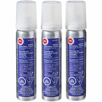 Men's Unscented Minoxidil Foam 5% Hair Regrowth Treatment