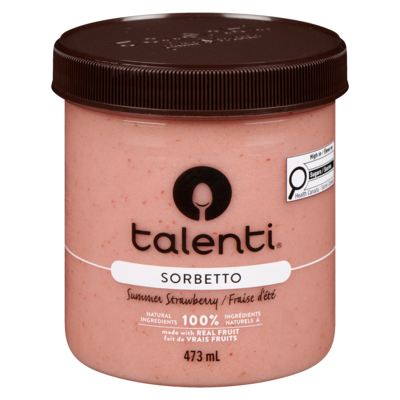 Talenti Sorbetto, fraise d'été 473 ml, 1,58 $/100ml