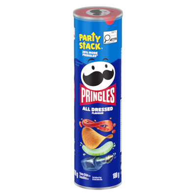 Pringles Potato Chips Party Stack All Dressed Flavour 188 g, $4.14/100g