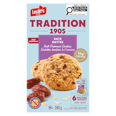 Galettes tendres à l'avoine dattes