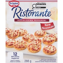 Dr. Oetker Mini-pizzas pepperoni Piccolissima, paquet de 12 288 g, 2,43 $/100g