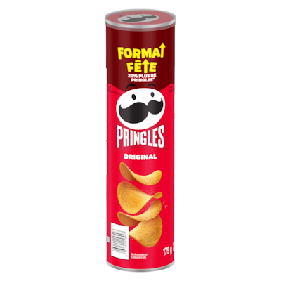 Pringles Croustilles format fête original 179 g, 4,35 $/100g
