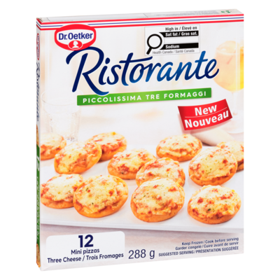 Dr. Oetker Ristorante Mini-pizzas trois fromages, paquet de 12 288 g, 2,26 $/100g
