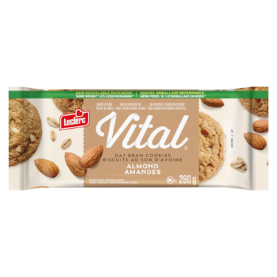 Leclerc Oat Bran Cookies Almond 280 g, $1.79/100g