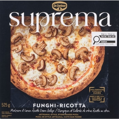 Dr Oetker Suprema Pizza, Funghi Ricotta 525 g, $1.52/100g