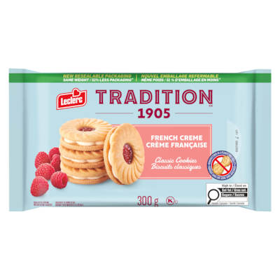 Leclerc Classic Cookies French Creme 300 g, $1.17/100g