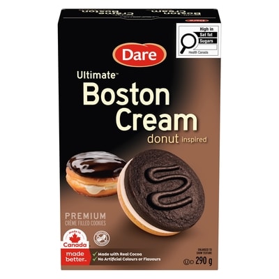 Dare Premium Crème Filled Cookies Boston Cream Donut Inspired 290 g, $1.65/100g