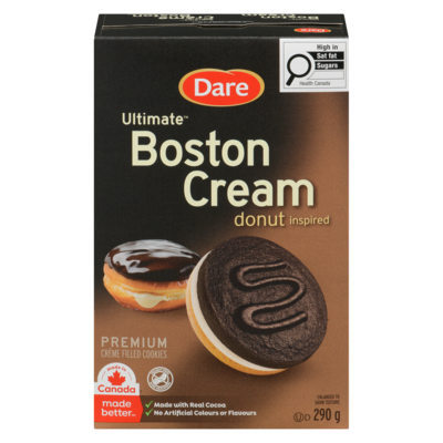 Dare Premium Crème Filled Cookies Boston Cream Donut Inspired 290 g, $2.03/100g