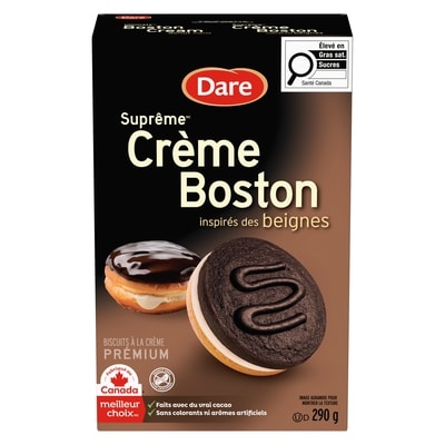 Dare Biscuits à la crème prémium crème boston inspirés des beignes 290 g, 1,72 $/100g