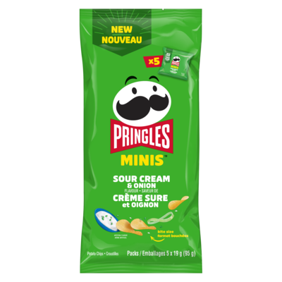 Pringles Minis Crème sure et oignon 95 g, 2,11 $/100g
