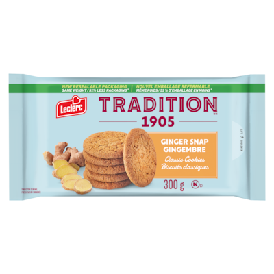 Leclerc Classic Cookies Ginger Snap 300 g, $1.66/100g