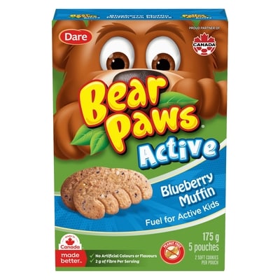Dare Bear Paws Active Blueberry Muffin 175 g, $3.14/100g