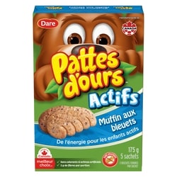 Dare Pattes d’ours Actifs Muffin aux bleuets 175 g, 1,43 $/100g