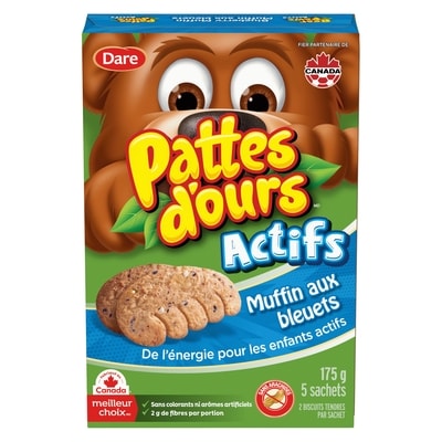 Dare Pattes d’ours Actifs Muffin aux bleuets 175 g, 2,28 $/100g