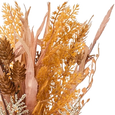 Plante de blé artificielle avec vase en céramique