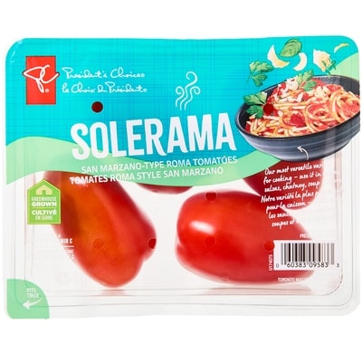 President's Choice Solerama San Marzano-Type Roma Tomatoes 454 g, $0.88/100g