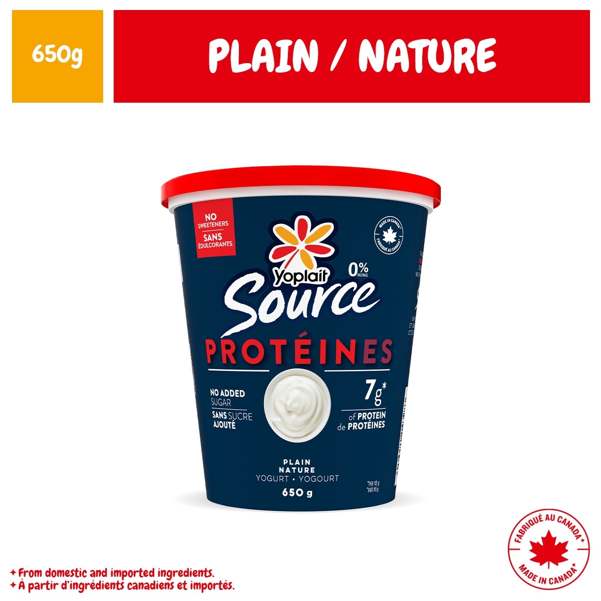 Yoplait 0% Yogurt Source Protein Vanilla