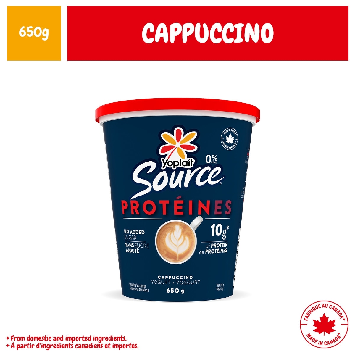 Yoplait Source Protein Yogurt Cappuccino
