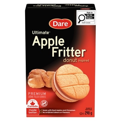 Dare Premium Crème Filled Cookies Apple Fritter Donut Inspired 290 g, $1.65/100g