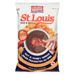 Covered Bridge Potato Chips Hot & Honey Wings 142 g, $2.81/100g