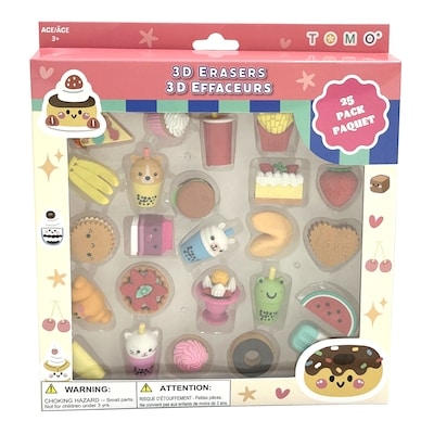 TOMO Food 3D Erasers 25ct 1 ea, $5.00/1ea
