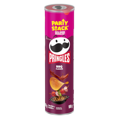 Pringles Potato Chips Party Stack Bbq Flavour 188 g, $4.14/100g