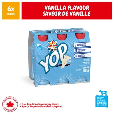 Yoplait Yop Vanilla Drinkable Yogurt Vanilla 1.5% MF. 6 x 200ml 6x200.0 ml, $0.75/100ml