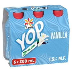 Yoplait Yop Yogourt à boire Vanille 6 pack 6x200.0 ml, 0,75 $/100ml