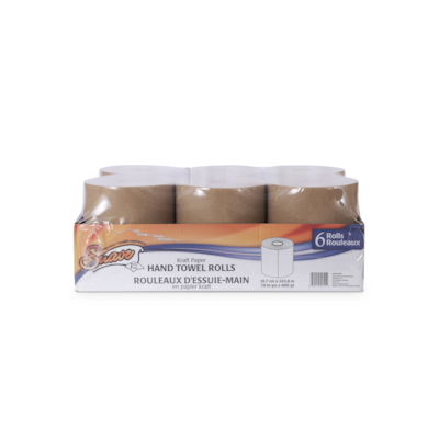 Suave Kraft Hand Towels 800' 6 Rolls/Case 6 rl, $5.67/1ea