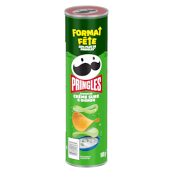 Pringles Croustilles format fête saveur de crème sure & oignon 188 g, 1,86 $/100g