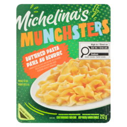 Michelina Pâtes au beurre Munchsters 212 g, 0,64 $/100g