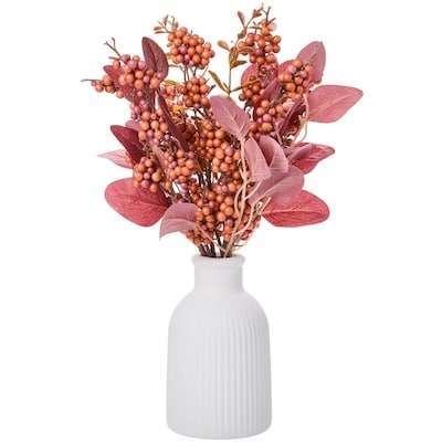 Life at Home Plante artificielle de baies d’asper avec vase en céramique 1 ea, 19,00 $/1ch