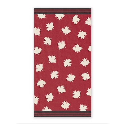 S&CO Woven Jacquard Velour Beach Towel: Maple Leaves 1 ea, $20.00/1ea