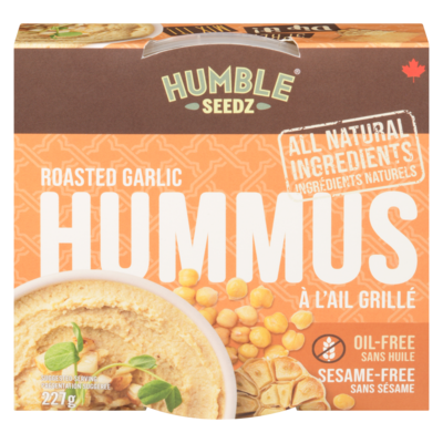 Humble Seedz Hummus Roasted Garlic 227 g, $2.11/100g
