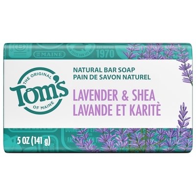 Tom’s of Maine Pain de savon naturel Lavande et karité, Sans parabène 141 g, 8,86 $/100g