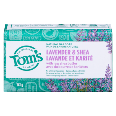 Tom’s of Maine Pain de savon naturel lavande et karité 141 g, 8,86 $/100g